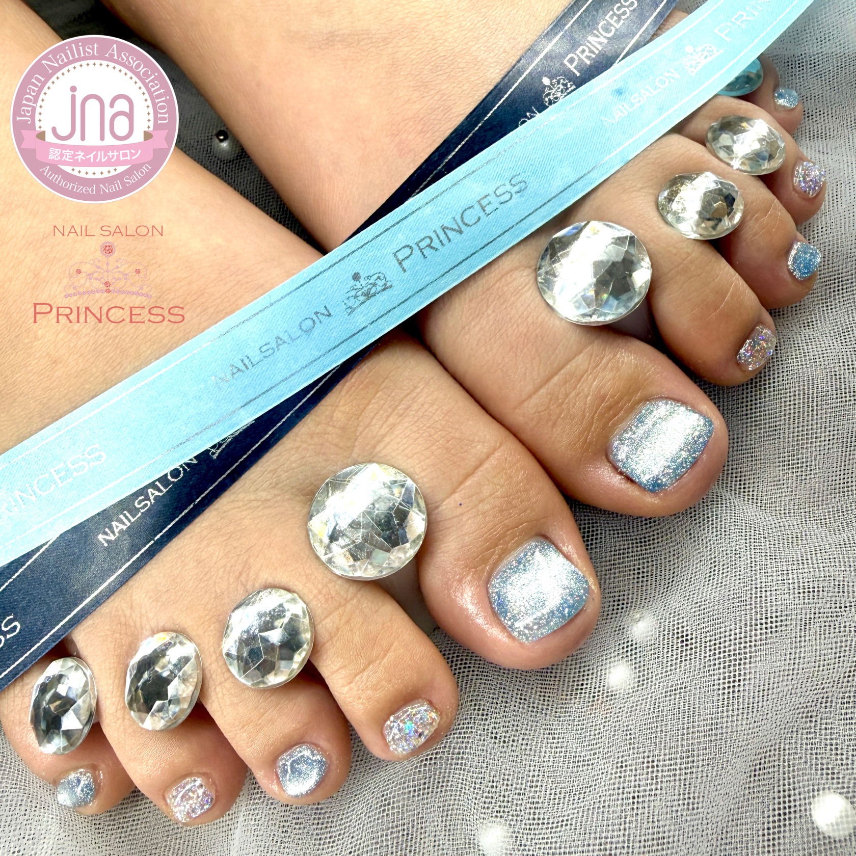 みらい平ネイルサロン フットネイル フラッシュマグネット ネイルサロンプリンセス