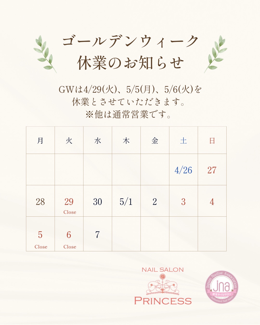 つくばみらい市ネイルサロン みらい平ネイルサロン ネイルサロンプリンセス