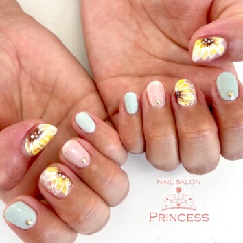 みらい平　ひまわりネイル　ネイルサロンプリンセス