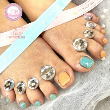 みらい平 フットネイル ラメネイル 春ネイル ネイルサロンプリンセス