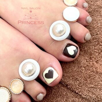 つくばみらい市　バレンタインネイル　チョコレートネイル　ネイルサロンプリンセス