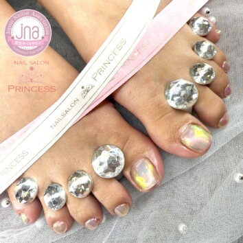 つくばみらい市 フットネイル オーロラネイル ネイルサロンプリンセス