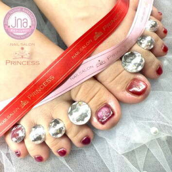 みらい平 フットネイル ボルドーマグネット ネイルサロンプリンセス