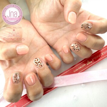 つくばみらい市ネイルサロン 秋ネイル レオパードネイル ネイルサロンプリンセス