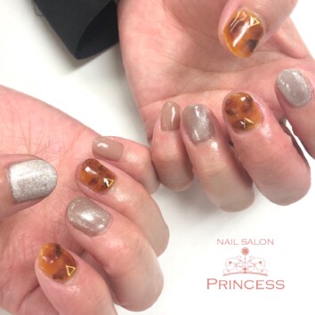 つくばみらい市 マグネットネイル べっ甲ネイル ネイルサロンプリンセス