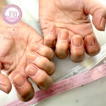 みらい平 ワンカラーネイル ナチュラルネイル ネイルサロンプリンセス