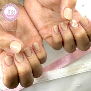 つくばみらい市ネイルサロン ワンカラーネイル シンプルネイル ネイルサロンプリンセス