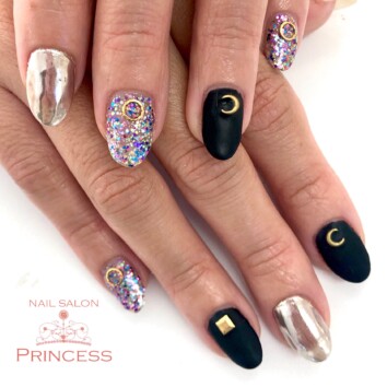 つくばみらい市 ミラーネイル マットネイル ネイルサロンプリンセス