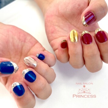 みらい平　ガラスフレンチ　ネイルサロンプリンセス