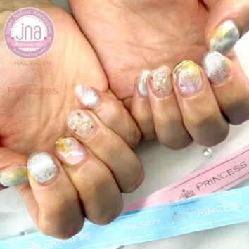 みらい平 ニュアンスネイル カラフルネイル ネイルサロンプリンセス