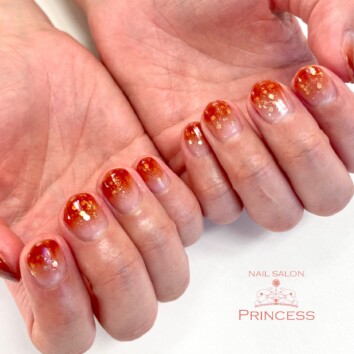 つくばみらい市　奥行きネイル　グラデーションネイル　ネイルサロンプリンセス