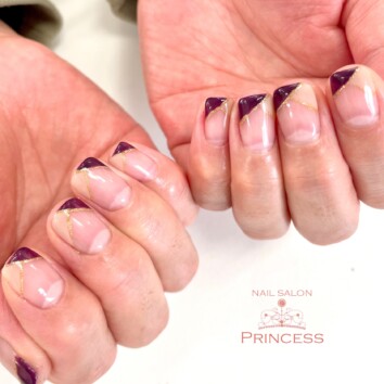 みらい平　Vフレンチ　フレンチネイル　ネイルサロンプリンセス