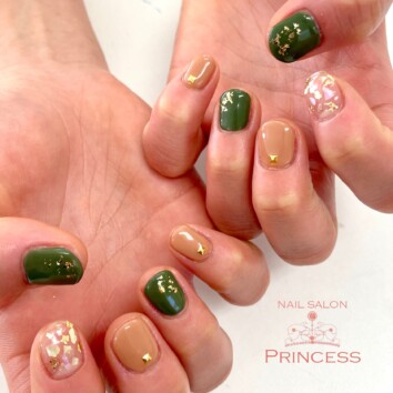 つくばみらい市 アースカラーネイル ネイルサロンプリンセス