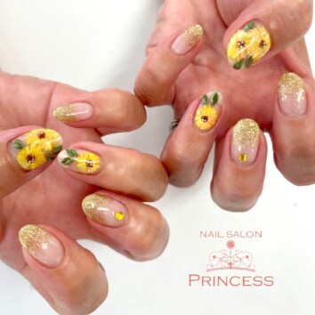 つくばみらい市　向日葵ネイル　ネイルサロンプリンセス