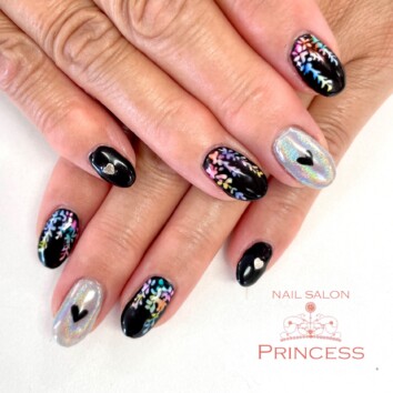 みらい平　フラワーネイル　ユニコーンネイル　ネイルサロンプリンセス