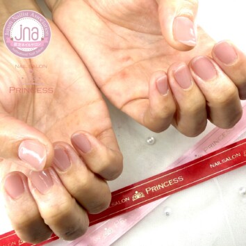 つくばみらい市 オフィスネイル ヌーディーネイル ネイルサロンプリンセス