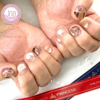 みらい平ネイルサロン マグネットネイル ブロッキングネイル ネイルサロンプリンセス