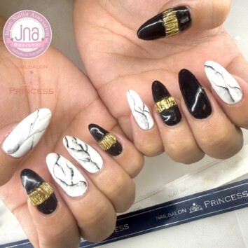 つくばみらい市ネイルサロン　大理石ネイル　リングネイル　ネイルサロンプリンセス