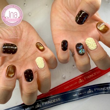 みらい平ネイルサロン マグネットネイル ニットネイル ドットネイル ネイルサロンプリンセス