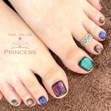 つくばみらい市　フットネイル　マグネットネイル　ネイルサロンプリンセス