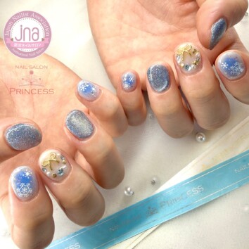 つくばみらい市ネイルサロン クリスマスネイル フラッシュマグネット ネイルサロンプリンセス