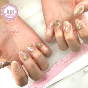 みらい平ネイルサロン ニュアンスネイル ブラウンネイル ネイルサロンプリンセス