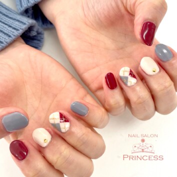 つくばみらい市　アーガイルネイル　ネイルサロンプリンセス