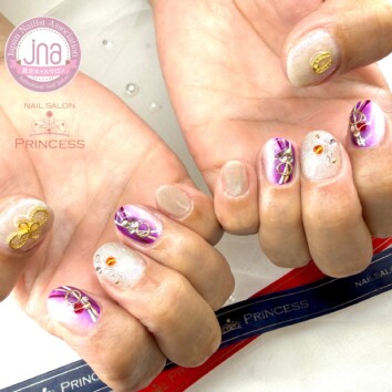 みらい平ネイルサロン　お正月ネイル　水引ネイル　ネイルサロンプリンセス