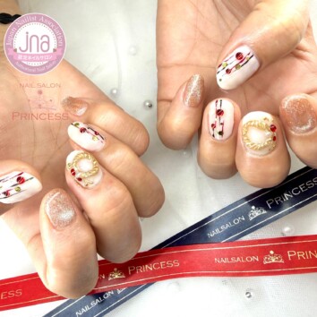 みらい平ネイルサロン お正月ネイル しめ縄ネイル ネイルサロンプリンセス