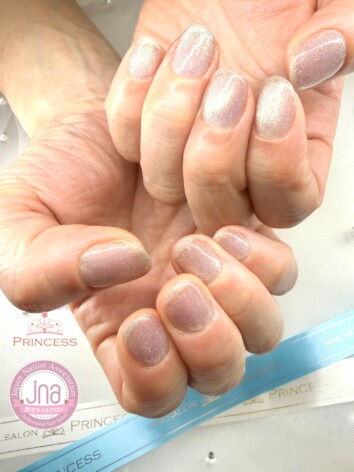 みらい平ネイルサロン　マグネットネイル　ワンカラー　ネイルサロンプリセス