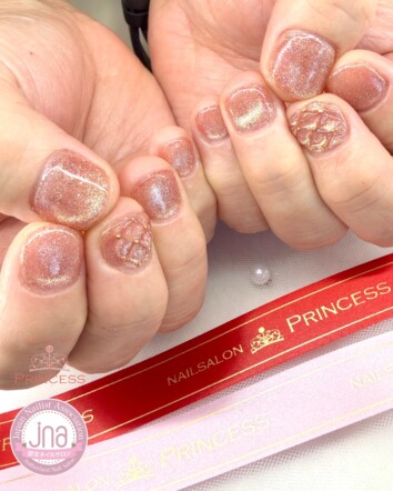 みらい平ネイルサロン　キルティングネイル　マグネットネイル　ネイルサロンプリンセス