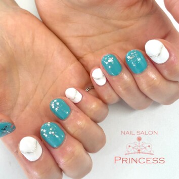 みらい平　うねうねミラーネイル　ネイルサロンプリンセス