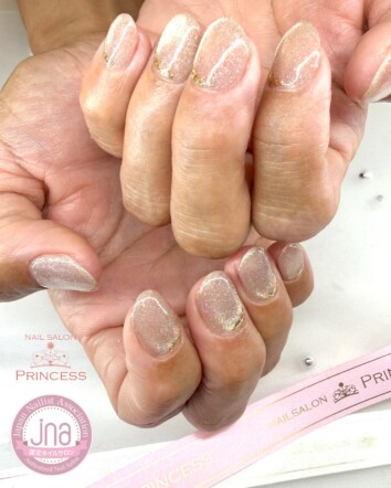 つくばみらい市ネイルサロン マグネットネイル 乱切りホロネイル ネイルサロンプリンセス