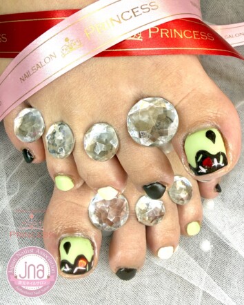 みらい平ネイルサロン フットネイル バレンタインネイル ネイルサロンプリンセス