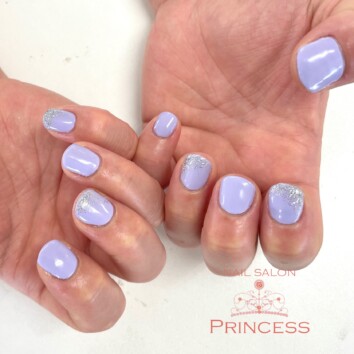 つくばみらい市　パープルネイル　ネイルサロンプリンセス