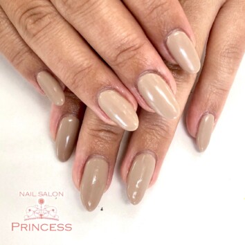 つくばみらい市 ベージュネイル ネイルサロンプリンセス