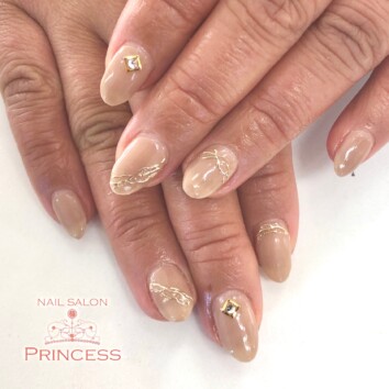 つくばみらい市 ニュアンスミラーネイル ネイルサロンプリンセス