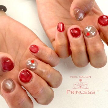 みらい平 隠れミッキーネイル マグネットネイル ネイルサロンプリンセス