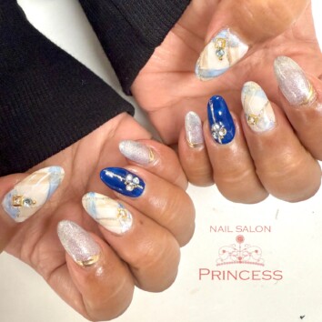 つくばみらい市 チェックネイル 冬ネイル ネイルサロンプリンセス