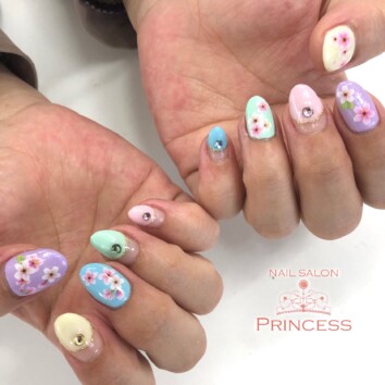 みらい平 桜ネイル ネイルサロンプリンセス