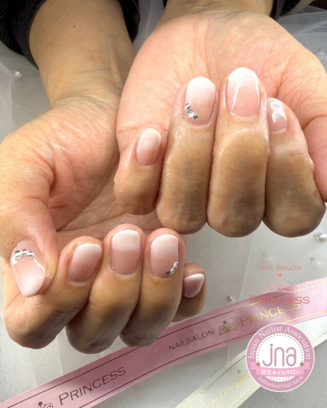 つくばみらい市ネイルサロン ベイビーブーマー グラデーション ネイルサロンプリンセス