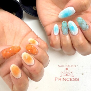 つくばみらい市 チークネイル キルティングネイル ネイルサロンプリンセス