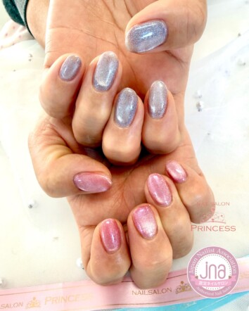 つくばみらい市ネイルサロン マグネットネイル アシメネイル ネイルサロンプリンセス