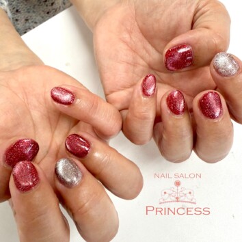 みらい平　フラッシュネイル　マグネットネイル　ネイルサロンプリンセス