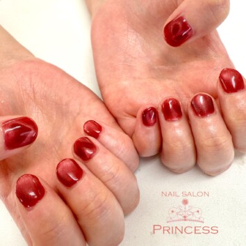 みらい平　ボルドーマグネット　ハートマグ　ネイルサロンプリンセス