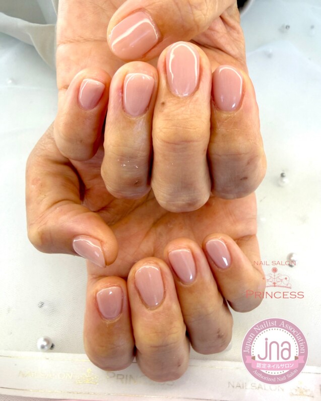 みらい平ネイルサロン ヌーディネイル ワンカラーネイル ネイルサロンプリンセス