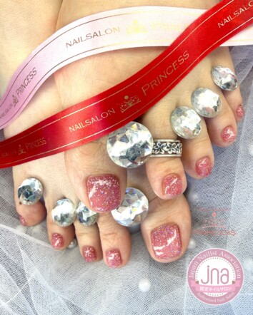 みらい平ネイルサロン フットネイル フラッシュマグ ネイルサロンプリンセス