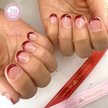 みらい平　フレンチネイル　ボルドーネイル　ネイルサロンプリンセス