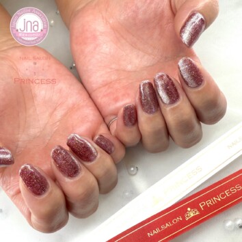 つくばみらい市　フラッシュマグ　ピンクネイル　ネイルサロンプリンセス