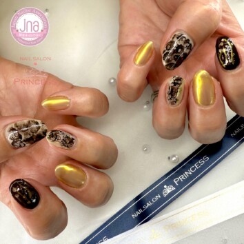 みらい平　パイソンネイル　ミラーネイル　ネイルサロンプリンセス